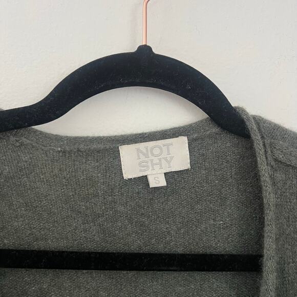NOT SHY Sweater 100% Cashmere Size small  Duster Open Cardigan Made In France - Picture 2 of 10